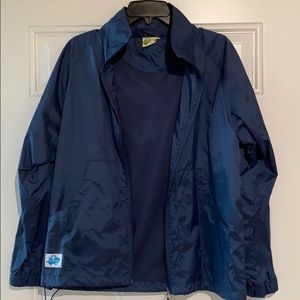 Blue Waterproof Windbreaker